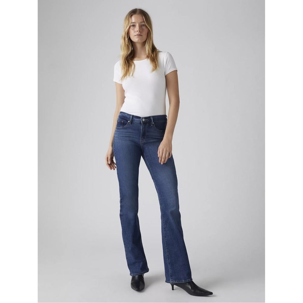 Levi's Classic Bootcut Jeans Dark Indigo Wash Womens 32 Stretch Western